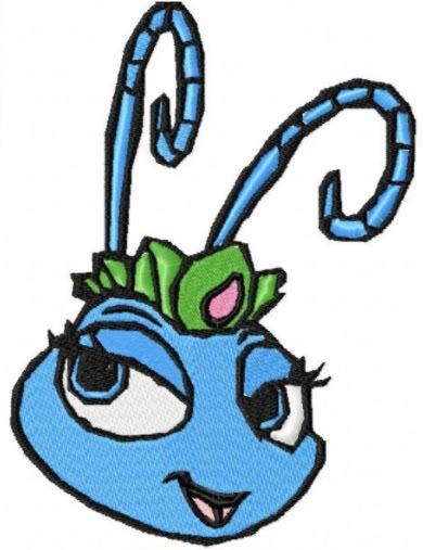 雅婷公主虫虫危机虫虫特工人物电脑绣花刺绣文件家用商用绣花机用