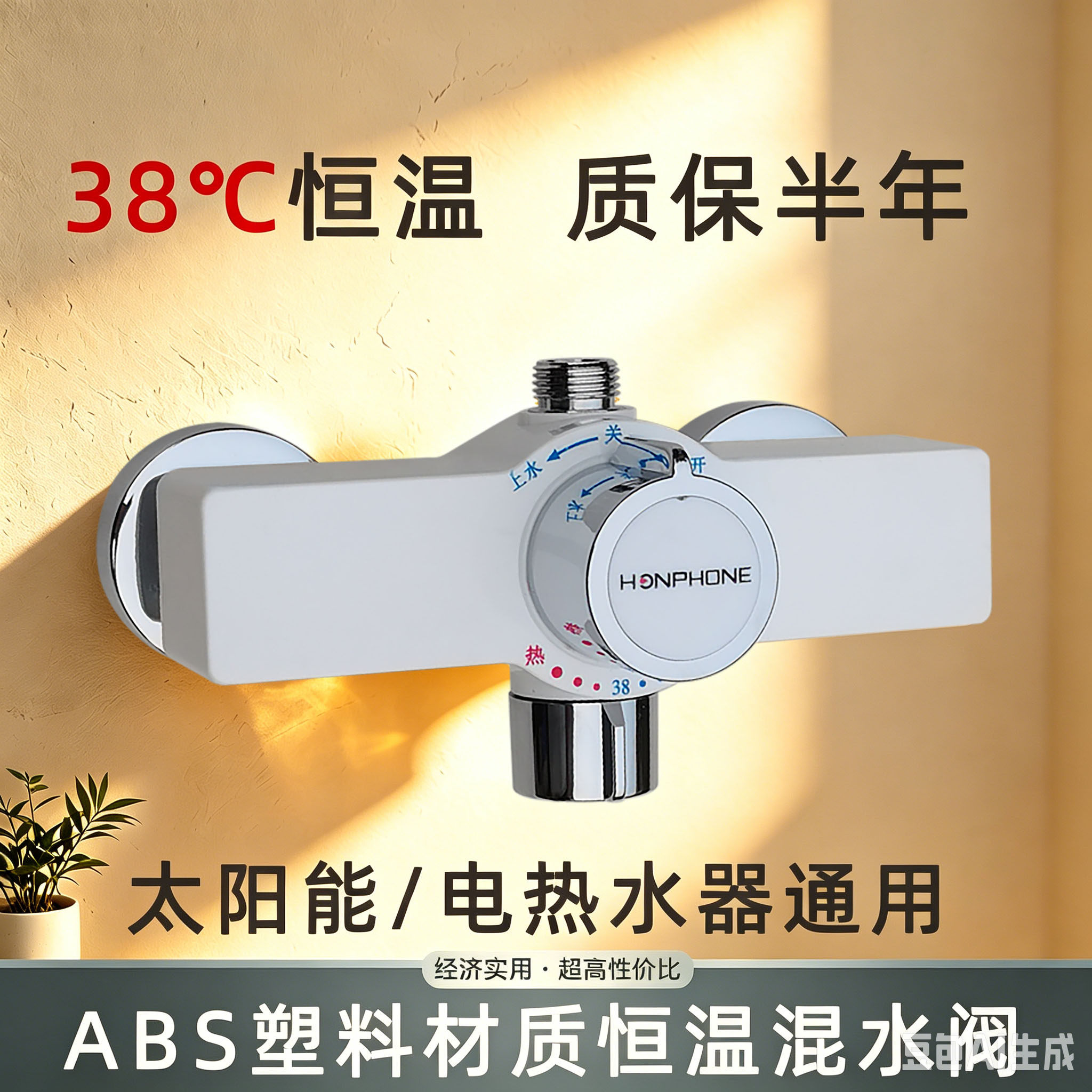 太阳能自动调温暗装恒温混水阀