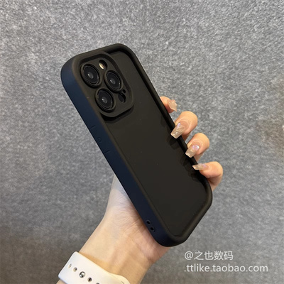 黑色K80适用小米红米K70至尊K60E手机壳K50Pro气囊K40S加厚Note15/14/13/12turbo硅胶11TPro磨砂10/9纯色K30/