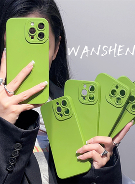 新款芥末绿色S30mini适用vivoiQOOneo5手机壳硅胶S20纯色S19高级S18防摔S50蓝S17t全包S16厚S15软S12黄S10P红