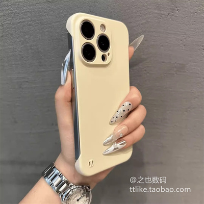 古董白无边框Civi4Pro适用小米15/14Ultra手机壳17Promax简约13Pro硬12超薄11青春版Mix4全包镜头10S至尊版套