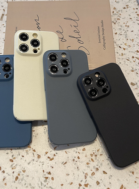 防指纹硬壳黑灰白色适用vivoX300S手机壳X200磨砂X100Ultra精孔X90S防滑X80pro薄X70t纯色X60全包镜头保护套1
