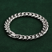 男生古巴链男款 钛钢古巴手链男士 潮流百搭高级感素不掉色嘻哈美式