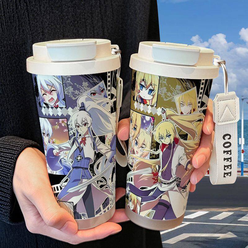 大师兄脑子有坑保温杯不锈钢学生高颜值吸管双饮大容量咖啡水杯