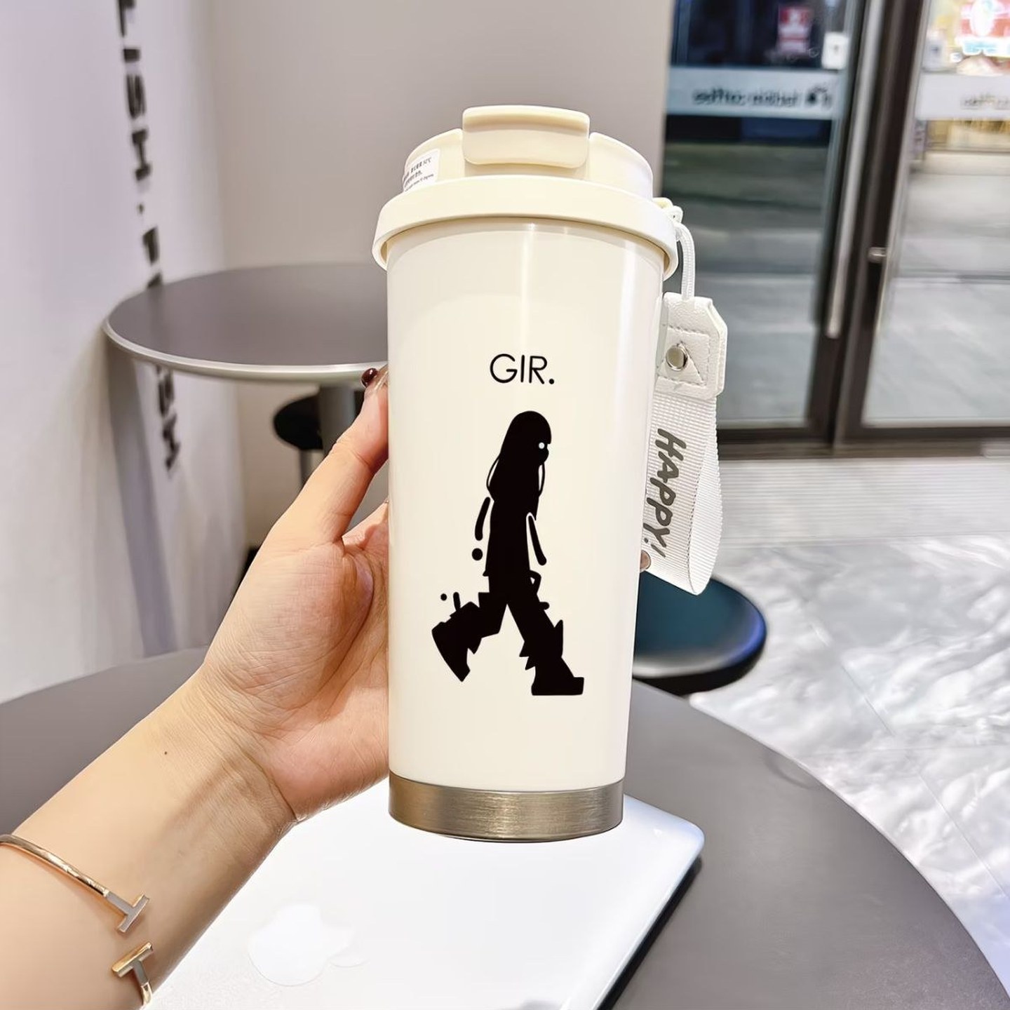 行走情侣男女生保温杯不