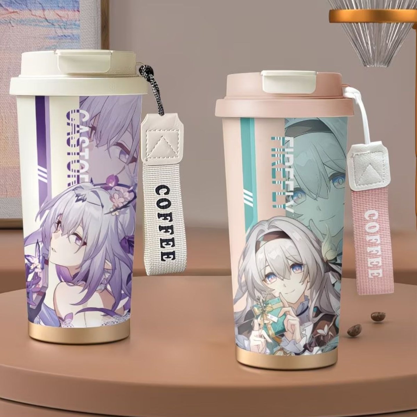 遐蝶流萤崩铁水杯卡通双