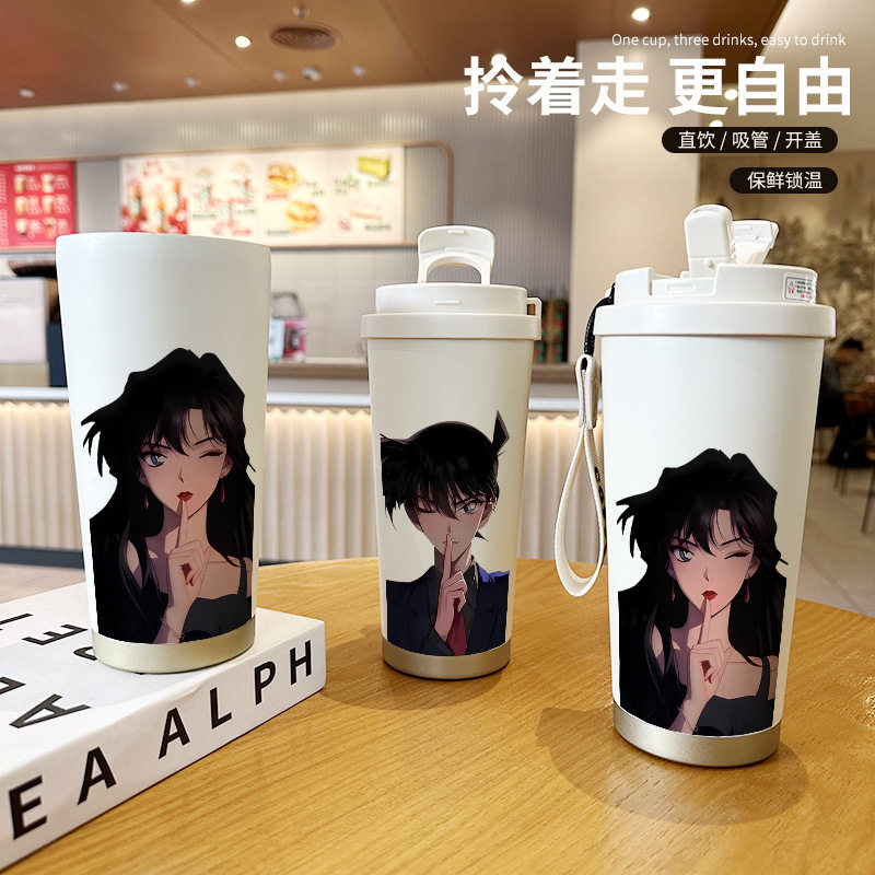 新一小兰手办周边保温杯新款动