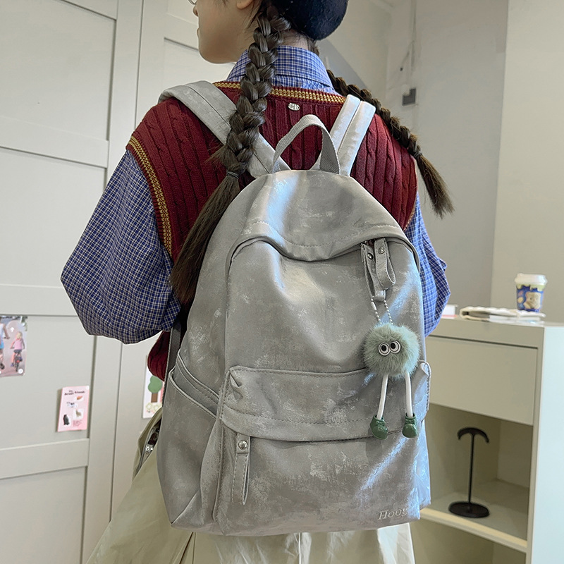 纯色外出旅行手办周边书包女