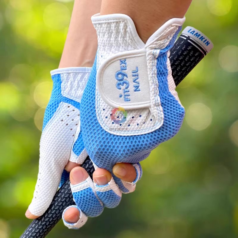 日本进口Fit39 Nail女士双手经典露指凉爽款透气可水洗高尔夫手套