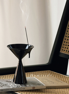 Homeside玻璃香插ins风极简线香座家用禅意香炉香托茶烛蜡烛托