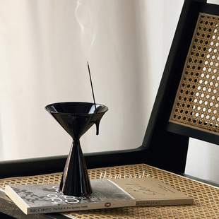 Homeside玻璃香插ins风极简线香座家用禅意香炉香托茶烛蜡烛托
