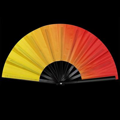说书人中国风雪龙吟舞蹈表演扇子渐变秧歌扇子牛津布黄红功夫响扇