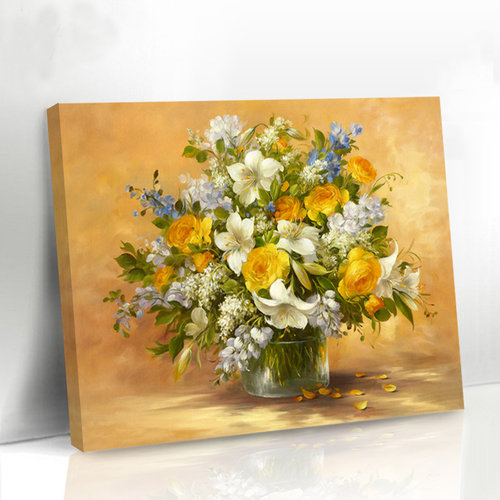 简欧花卉免打孔电表箱装饰画