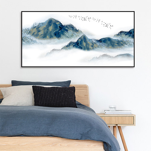 中式风电表箱撑杆定制装饰画