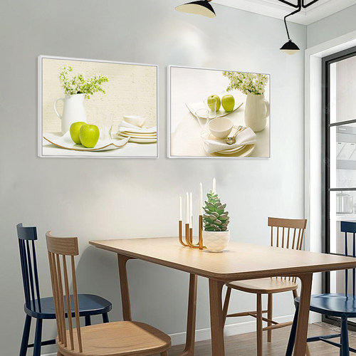 简约两联餐厅电表箱遮装饰画