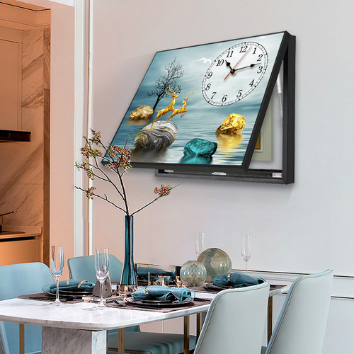 电表箱装饰画免打孔遮挡新中式