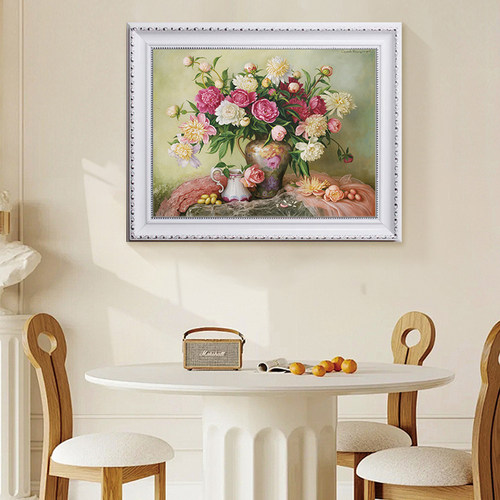 欧式花卉电表箱餐厅装饰画配电盒