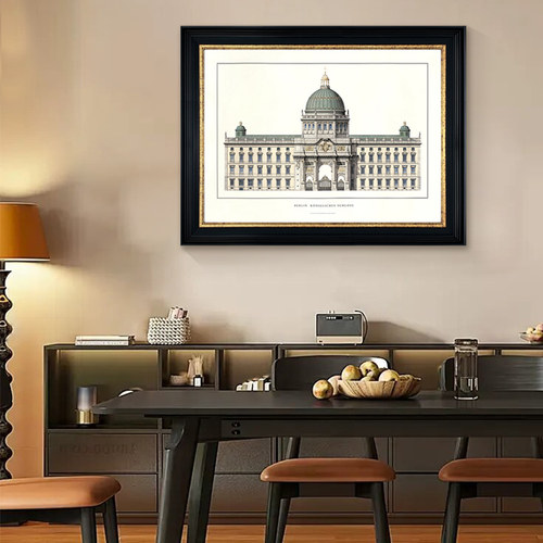 法式复古风客厅沙发背景墙装饰画