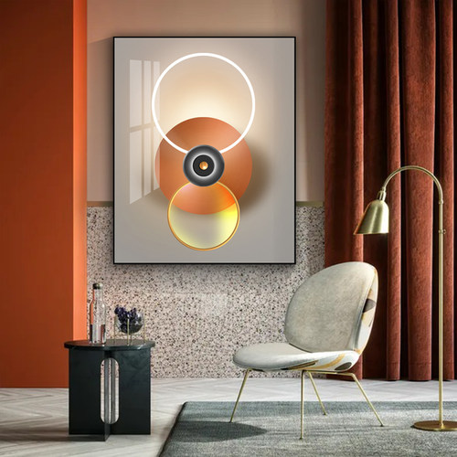 竖款免打孔轻奢风电表箱装饰画