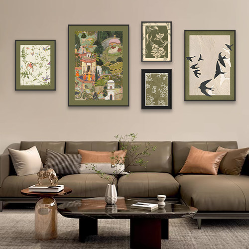 法式中古风客厅装饰画高级感挂画