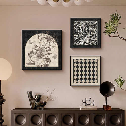 法式中古风客厅装饰画桌面摆台画