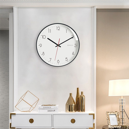 简约静音金属边框个性风钟表