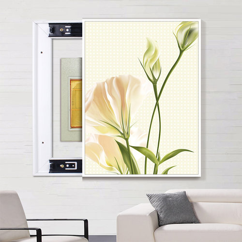 简约风推拉免打孔电表箱装饰画