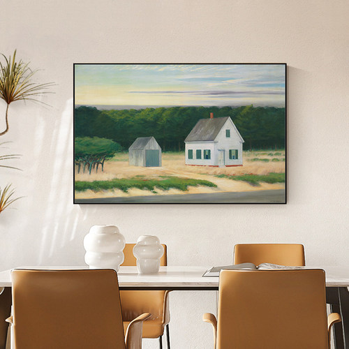 书房过道美式定制装饰画风景油画