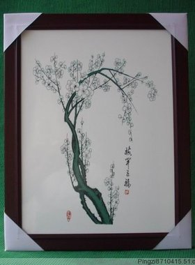 景德镇工艺 瓷 板 画 [ 梅 开 五 福 ] 优价