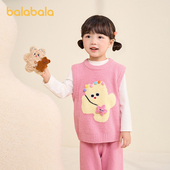 儿童马甲2025冬新款 巴拉巴拉balaOne童装 保暖背心女 奶噗噗IP