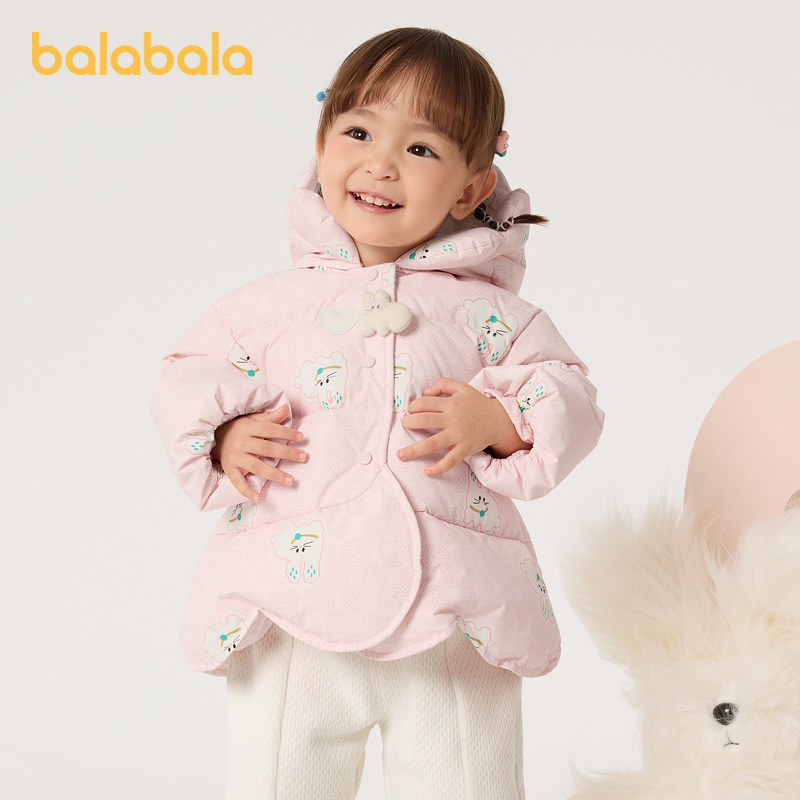 巴拉巴拉婴儿羽绒服男童冬季女童短款外套花朵造型2025新款甜美萌,童装/婴儿装/亲子装,羽绒服,淘宝优惠券,粉丝福利购,淘宝优惠卷