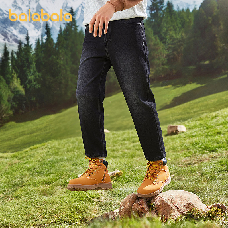 巴拉巴拉童装男童牛仔裤长裤中小童裤子秋冬加绒保暖休闲萝卜裤潮,童装/婴儿装/亲子装,儿童牛仔裤,淘宝优惠券,粉丝福利购,淘宝优惠卷