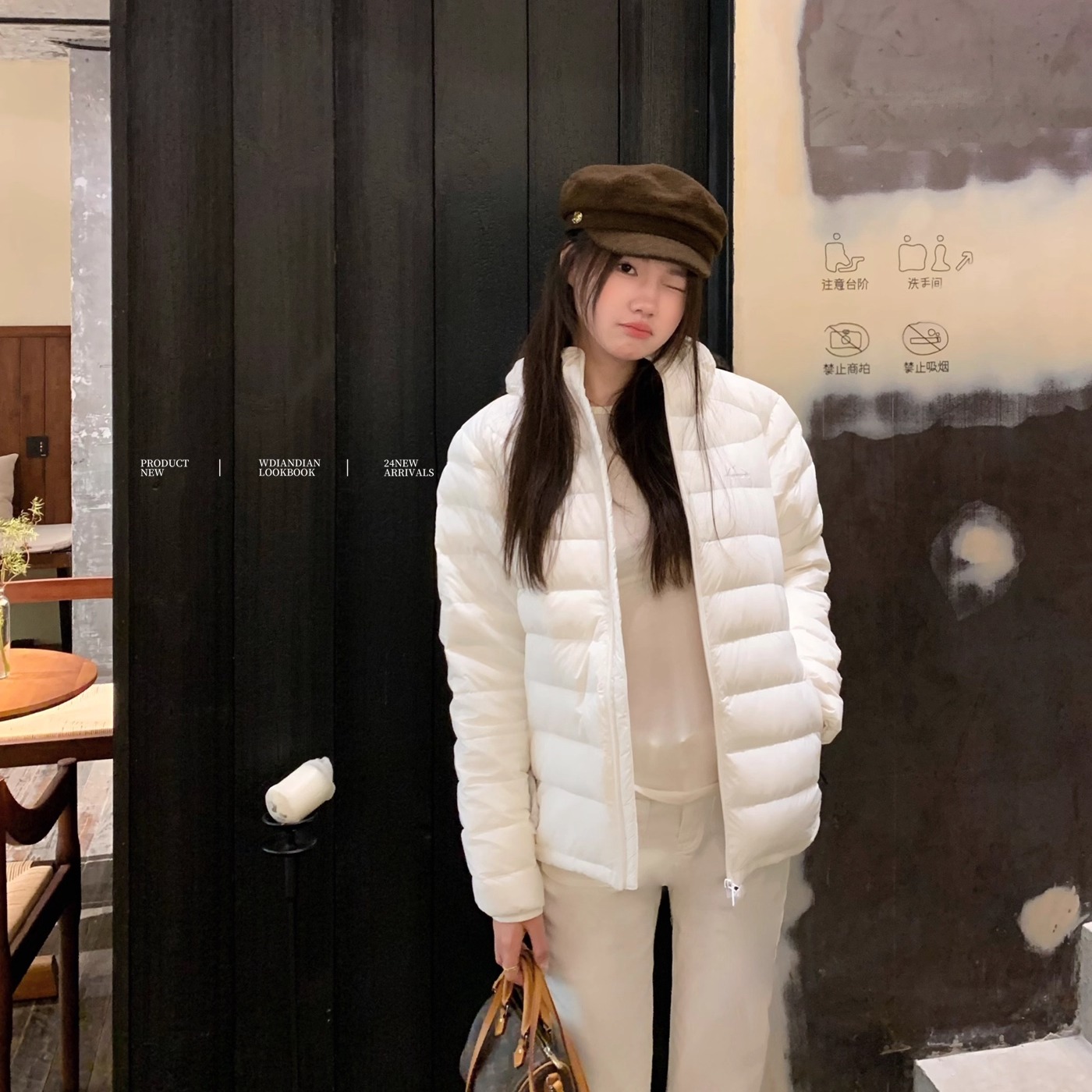 泡芙90白鸭绒轻薄款连帽羽绒服女2025冬季新款宽松排骨短保暖外套