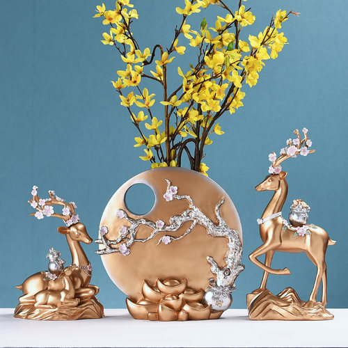 北欧风格福鹿电视柜软装饰工艺品