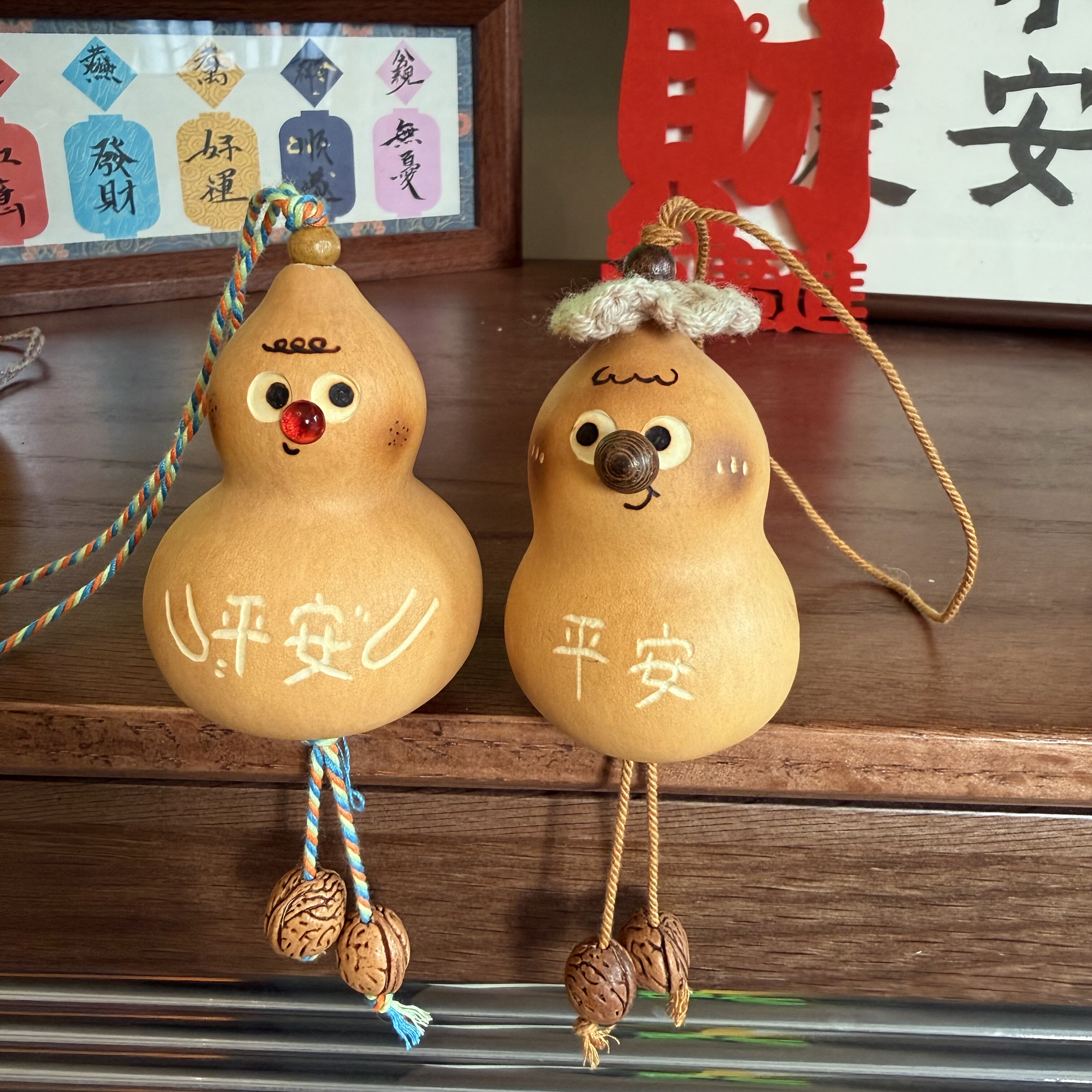 天然手工小真葫芦挂件车载文创平安国潮创意可爱解压车挂包挂礼物