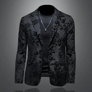 Blazer Business Male 2023 Suit Men Autumn Button Jacket Slim