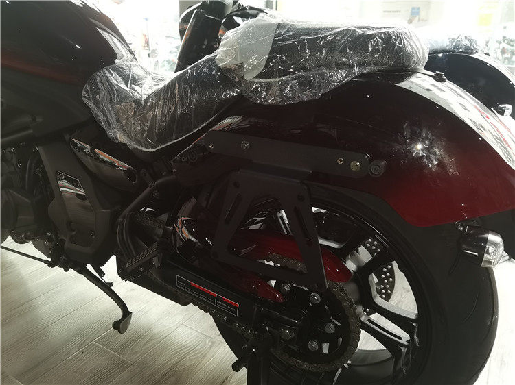 摩枭500ms太子摩托车改装黑色边包架 边箱