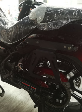 摩枭500MS太子摩托车改装黑色边包架+边箱