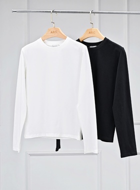 沃伦海龙 | LST036秋冬亲肤内搭外穿基础款质感磨毛圆领长袖T恤女