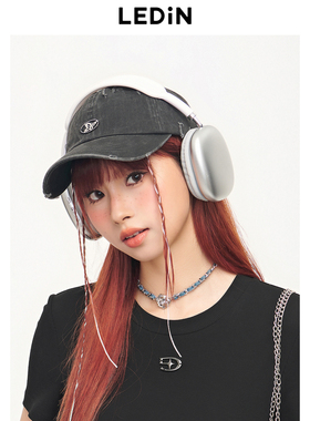 乐町2024夏季新款复古做旧棒球帽鸭舌帽女C2YAE2356