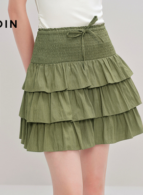 【商场同款】乐町宽腰节蛋糕裙秋季新款两穿甜美半身裙C1GEF3123