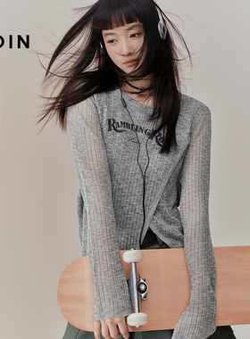 【商场同款】乐町设计感毛针织衫秋季新款显瘦宽松毛衣C2EEF3136