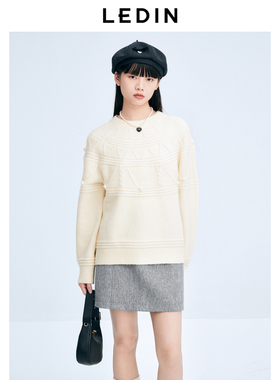 【商场同款】乐町重工绞花线套衫冬季针织毛衣C1EEE4F06