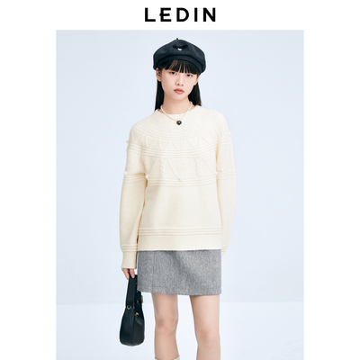 【商场同款】乐町重工绞花线套衫冬季针织毛衣C1EEE4F06