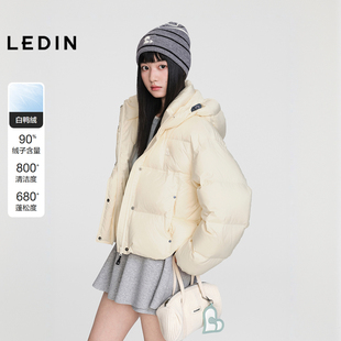 【商场同款】乐町短款面包羽绒服女装2025冬季新款外套C2ACF4124