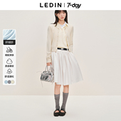 毛针织衫 乐町7 韩系简约时尚 女装 day胶囊轻薄圆领开衫 外套秋新款