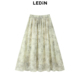 乐町松紧腰印花伞裙新款 碎花长半裙C2GFE2F02