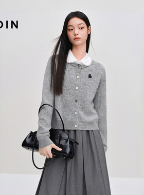 【商场同款】乐町心动系列冬季新品100%羊毛针织开衫女C2EDE4218