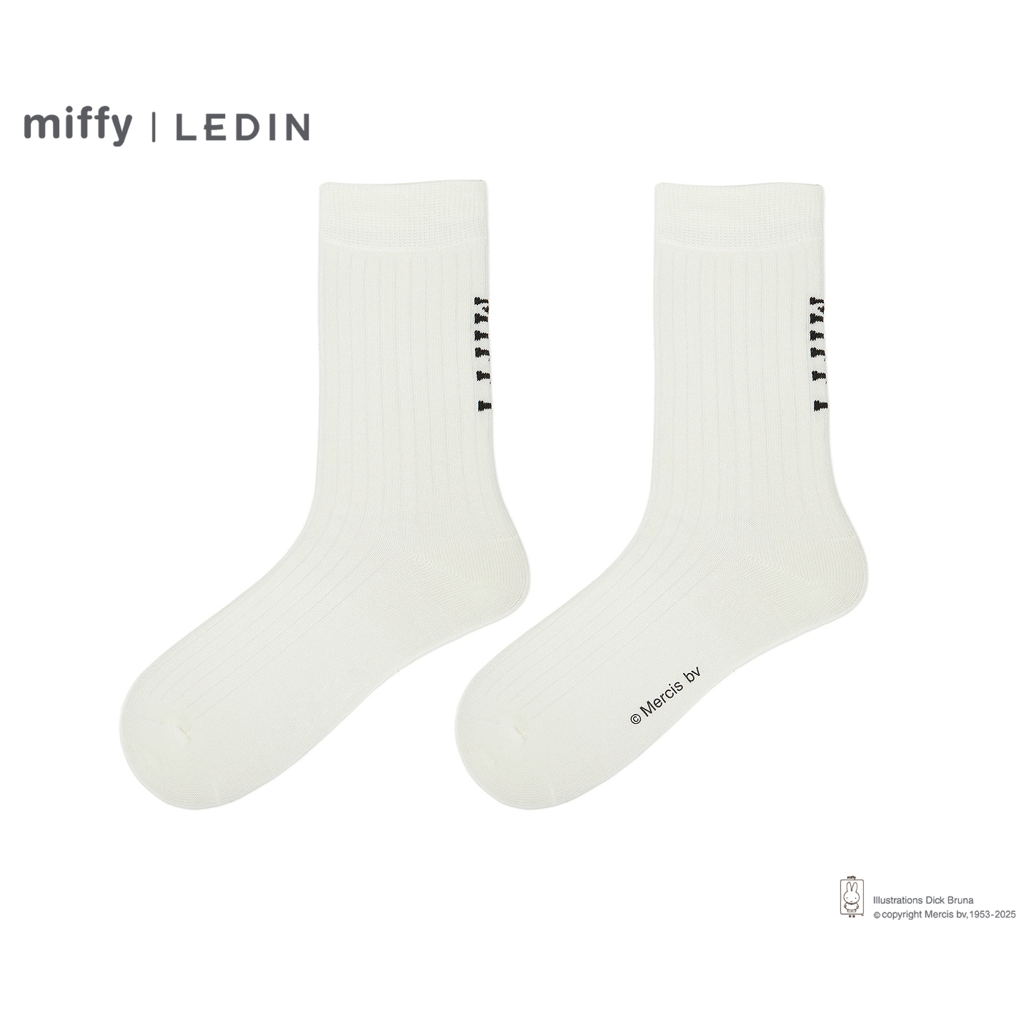 【米菲联名】乐町商场同款多色保暖袜子冬新款加厚中袜C2YGF4531