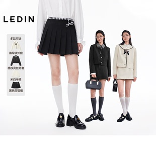 【所有女生的衣橱直播间】乐町海军领套装/格纹亮丝套装